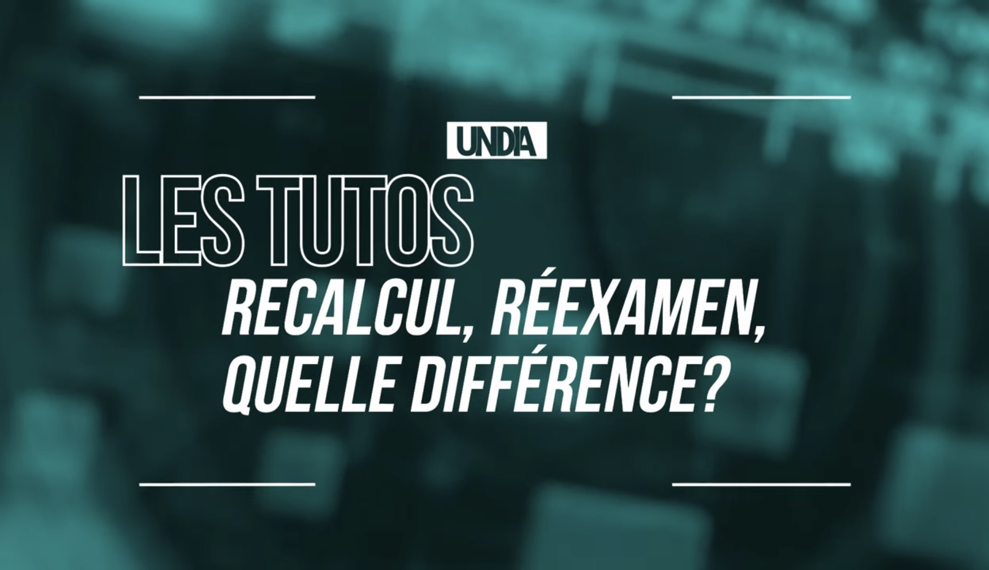 Re-calcul : tutoriel vidéo